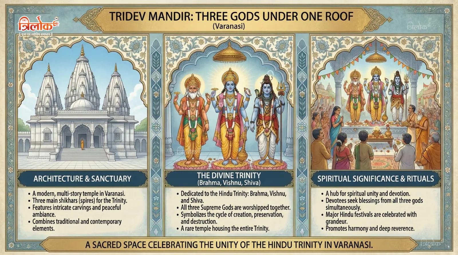 Tridev Mandir: Three Gods Under One Roof